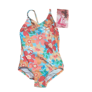 NWT Kanu Surf Colorful Floral Kids One Piece Swimsuit- 2T